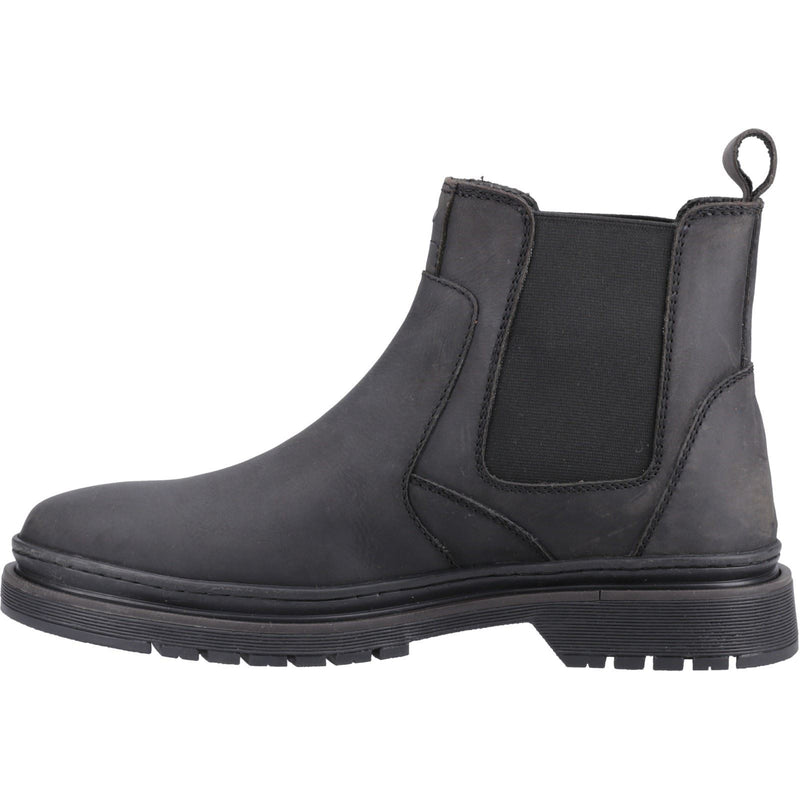 Hush Puppies Jamie Bottes En Cuir Noires Pour Hommes