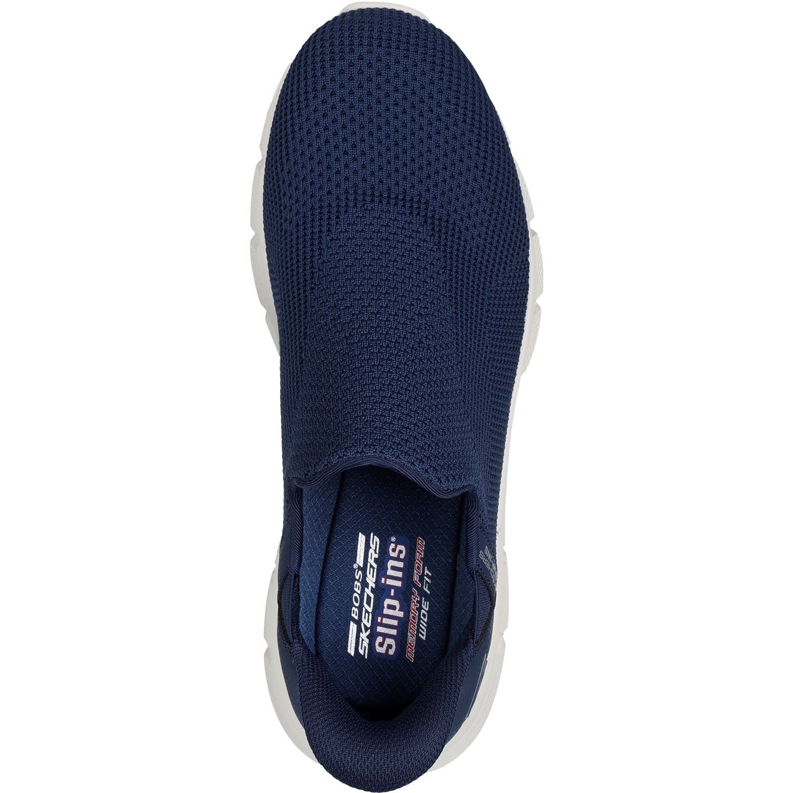 Skechers BOBS Sport B Flex Resilient Baskets Homme En Toile Bleu Marine