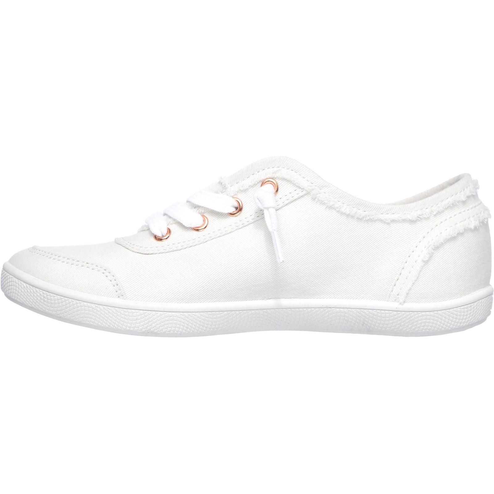 Skechers BOBS B Cute Baskets Blanches En Coton Pour Femmes