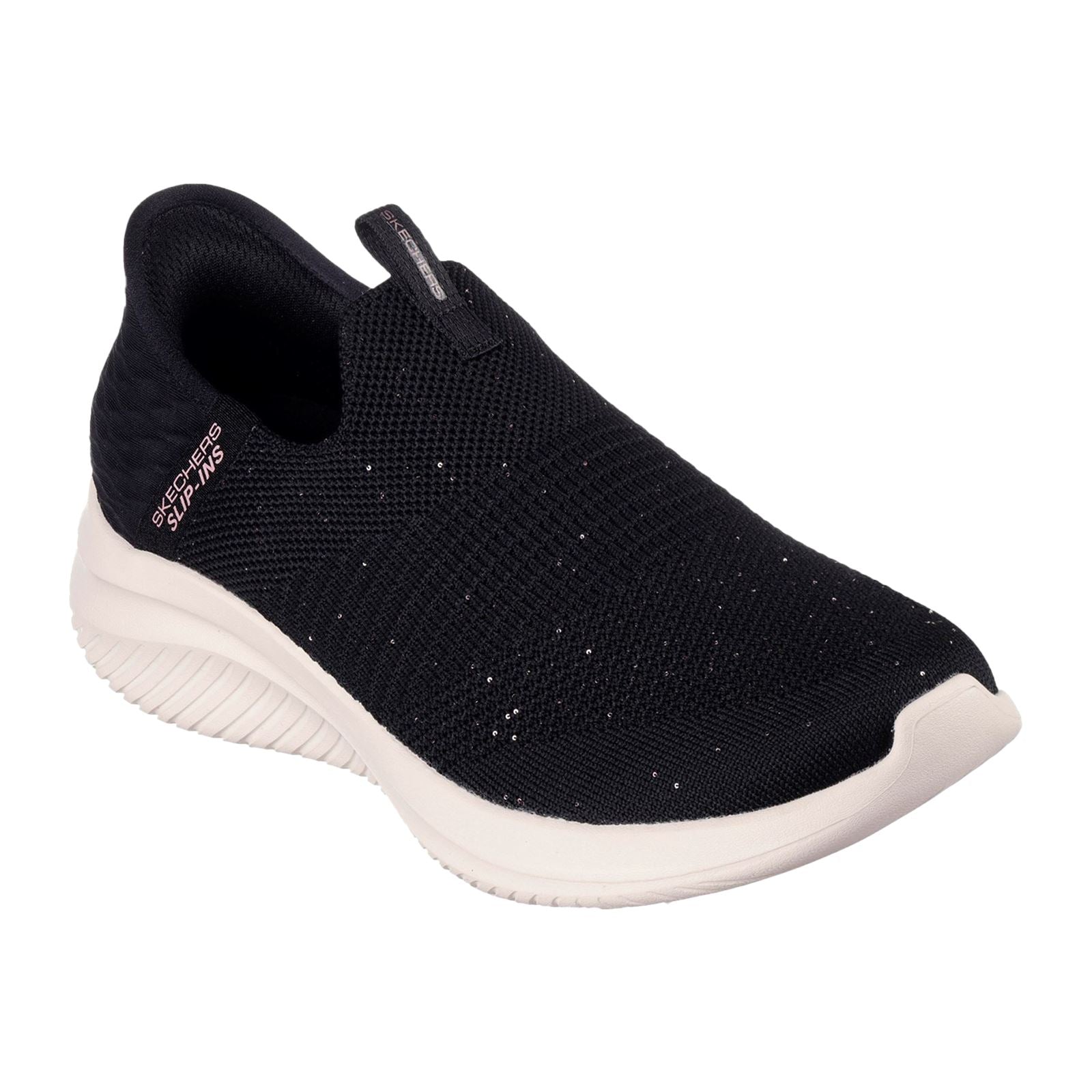 Skechers Ultra Flex 3.0 Sneakers Pour Femmes En Textile Noir/Or Rose