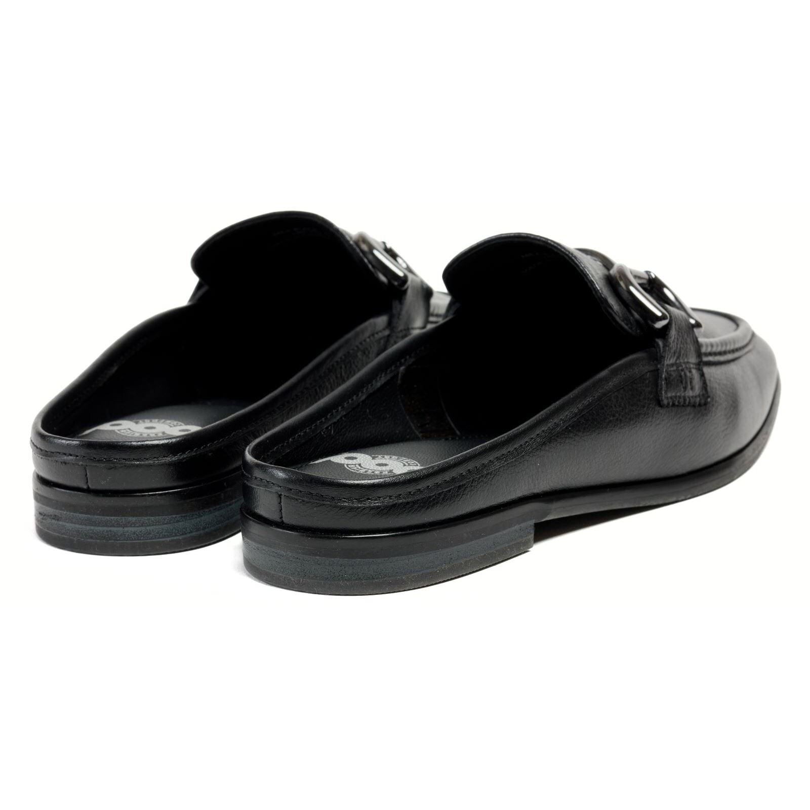 Pod Mila Mules Noires En Cuir Pour Femmes