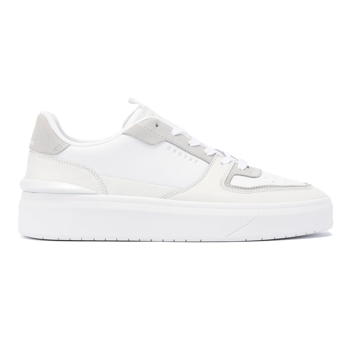 Cruyff Surefire Tennis Baskets Blanches En Cuir Pour Hommes