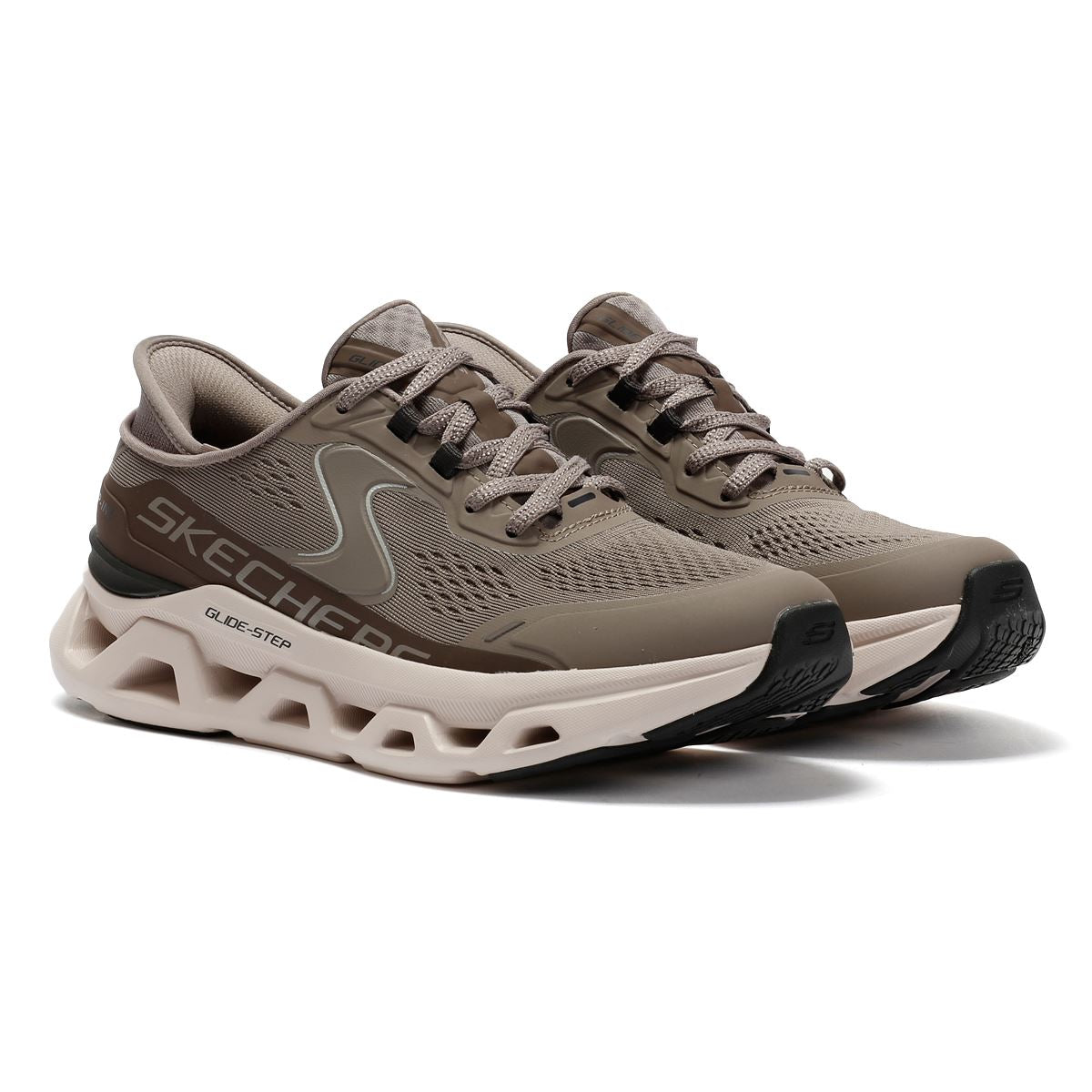 Skechers Slip-Ins Glide Step Altus Baskets Grises En Maille Pour Femmes