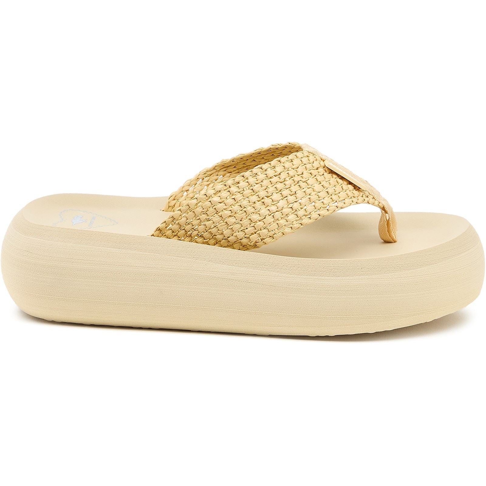 Rocket Dog Sandy Raffia Sandales Naturelles Pour Femmes En Textile