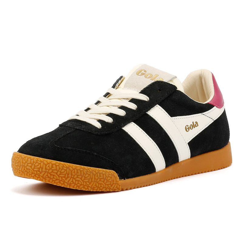 Gola Elan Baskets Noires En Daim Pour Femmes