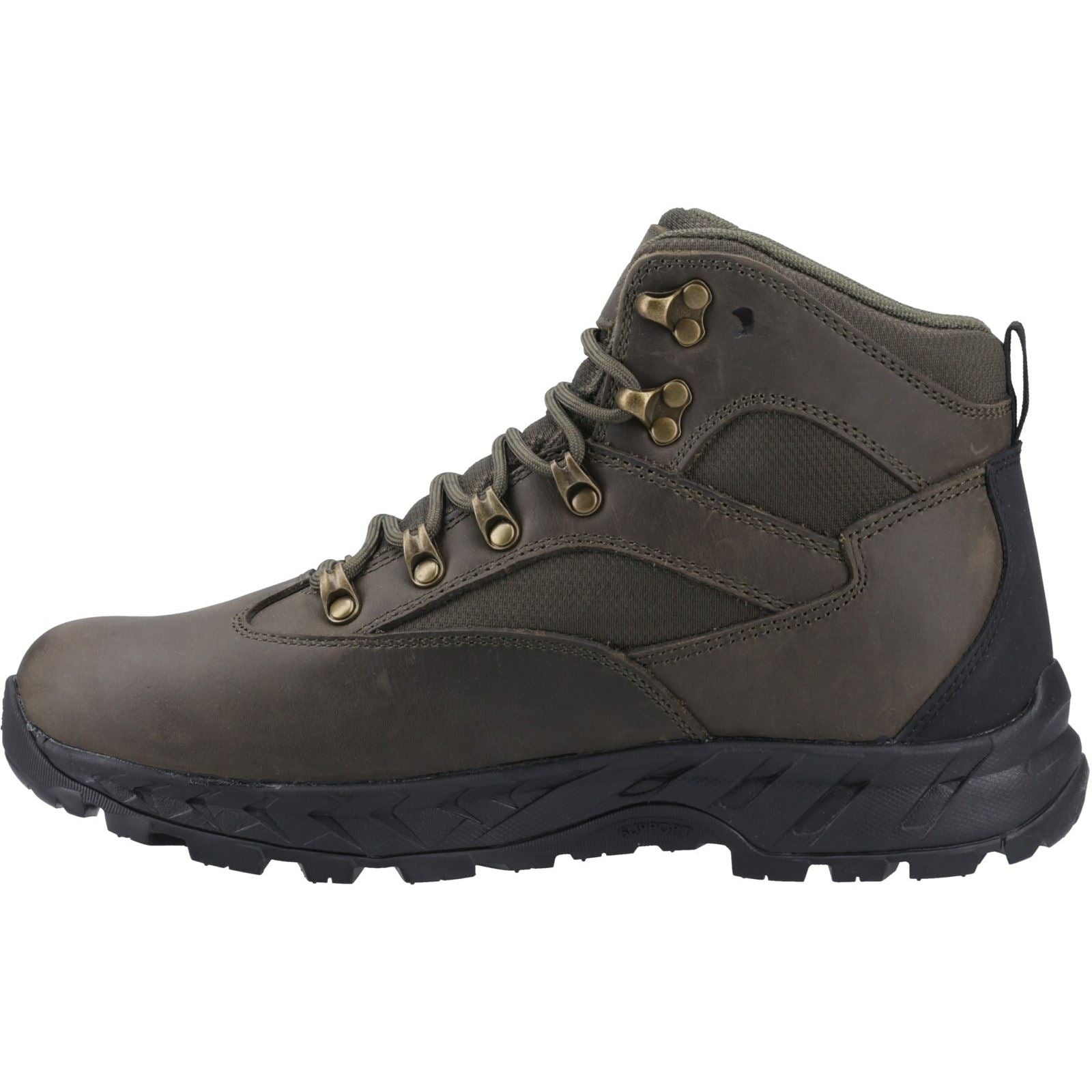 Hi-Tec Euro Trail Chaussures De Randonnée En Cuir Pour Homme Couleur Kaki