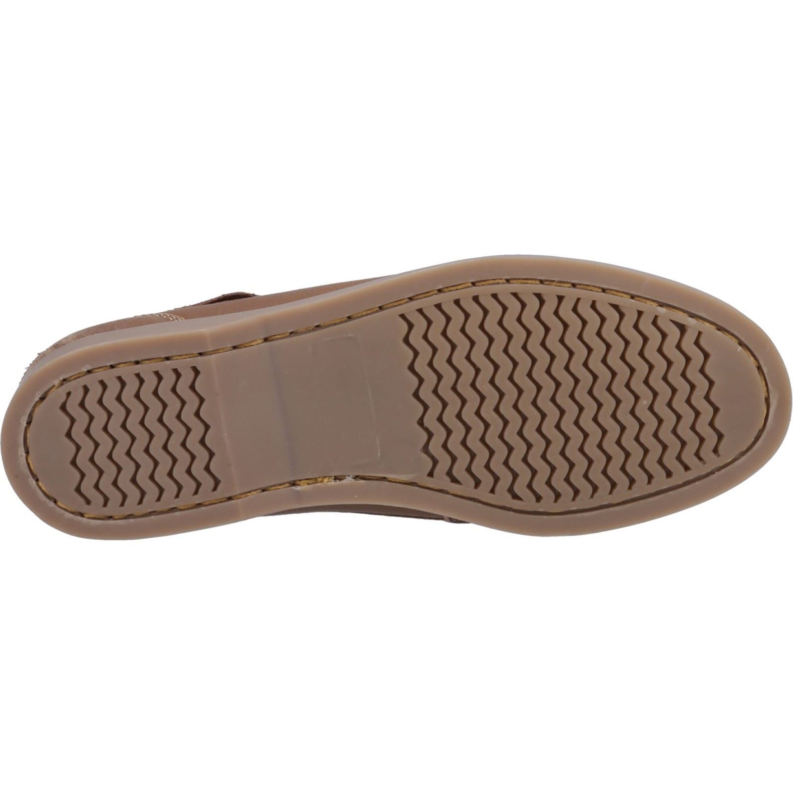 Hush Puppies Isabel Chaussures Bateau Pour Femmes En Cuir Couleur Beige