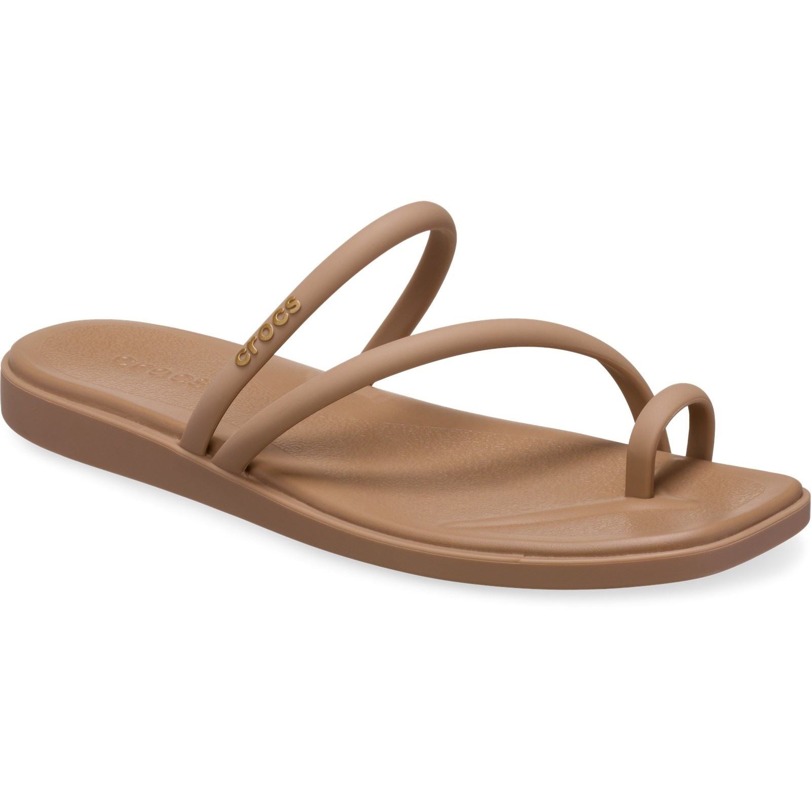 Crocs Miami Toe Loop Sandal Sandales En Chocolat Au Lait Pour Femmes