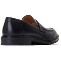 Base London Ivey Mocassins Noirs En Cuir Pour Hommes