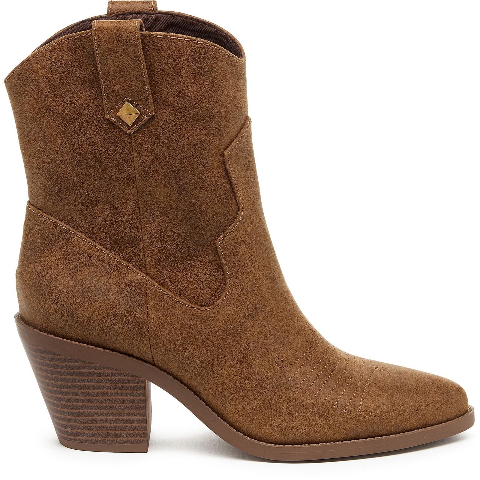 Rocket Dog Feather Bottes Cheville À Talons En Noyer Pour Femme En Polyuréthane