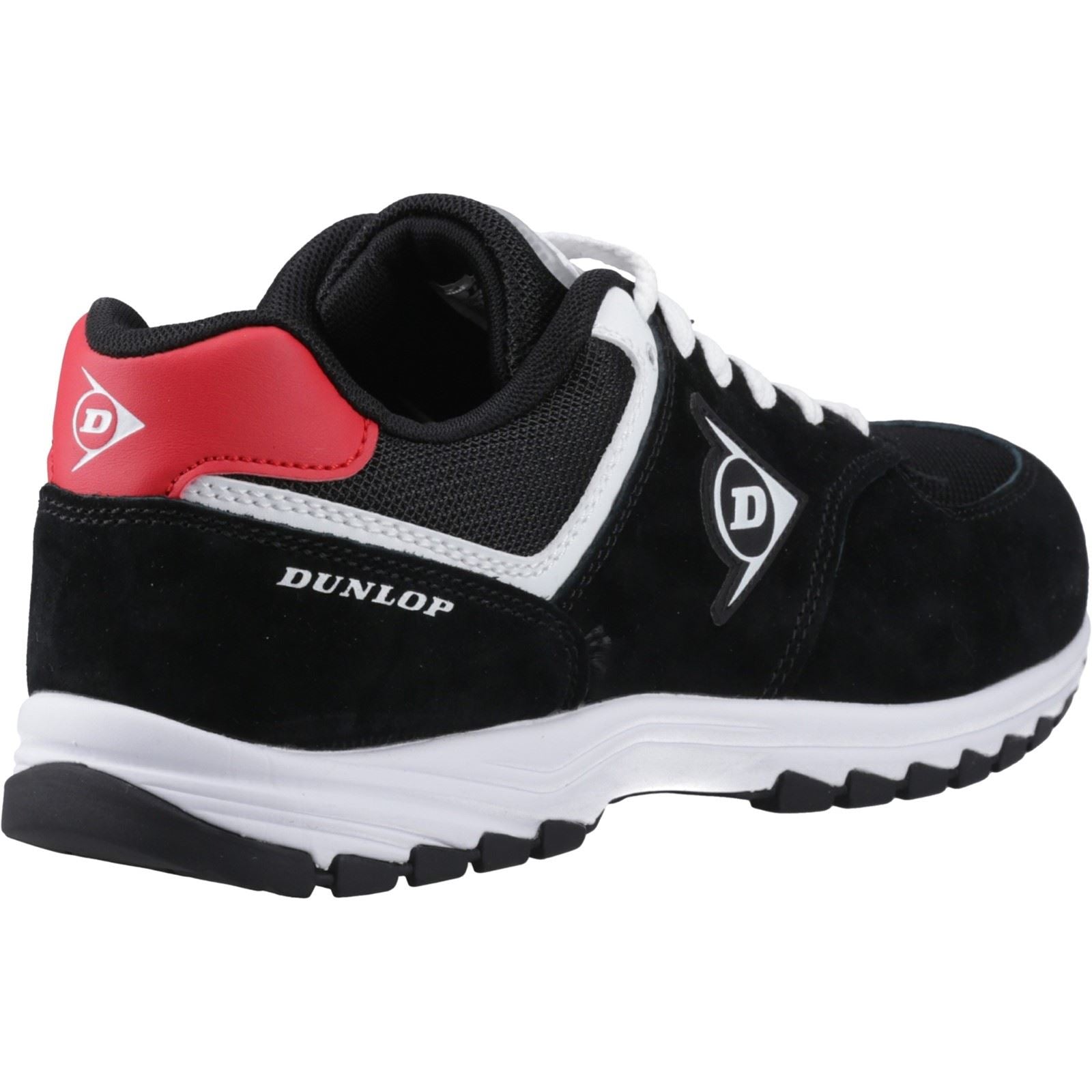 Dunlop Arrow Baskets De Sécurité Noires/Rouges/Blanches Suede Pour Homme