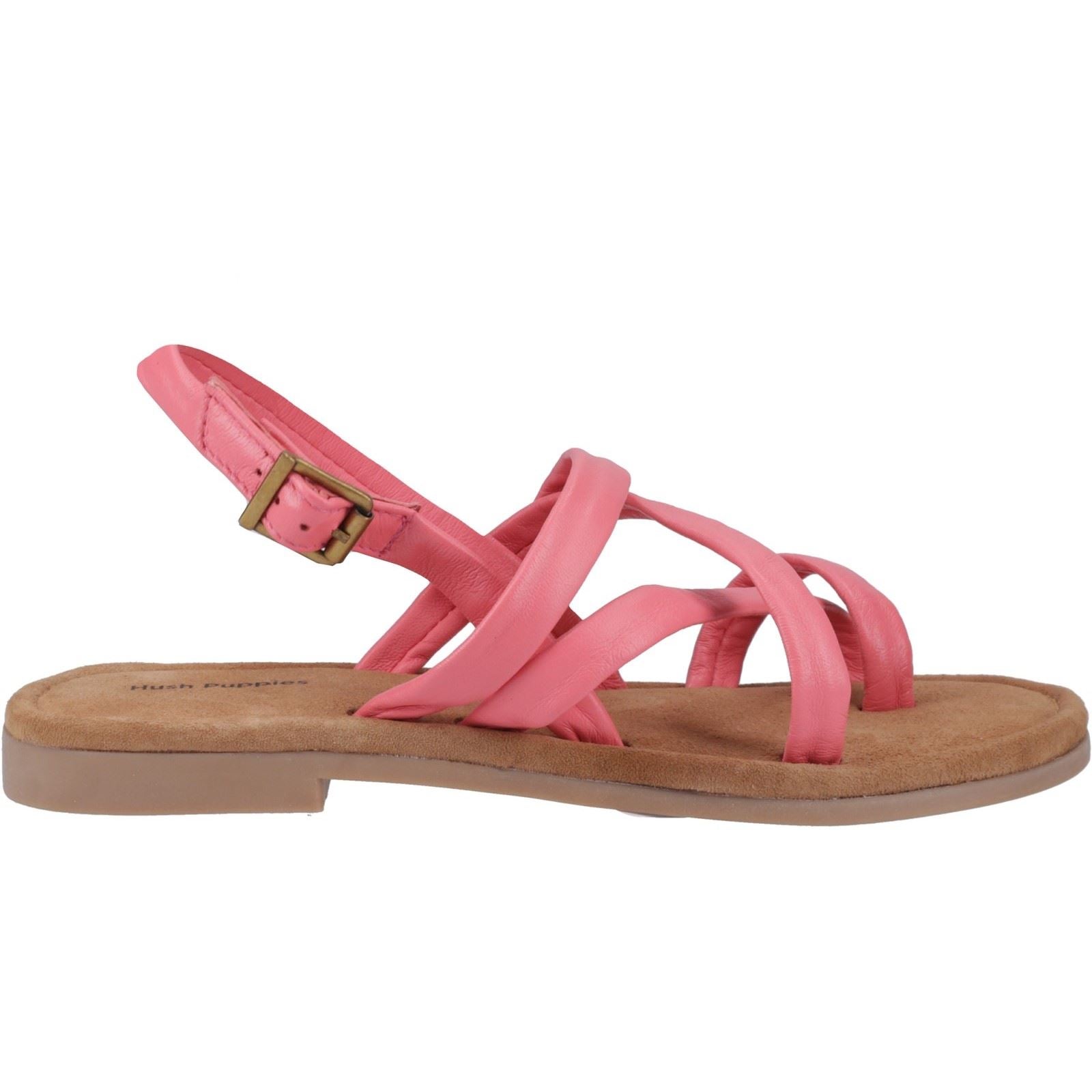 Hush Puppies Hope Sandales En Cuir Pour Femmes, Couleur Corail