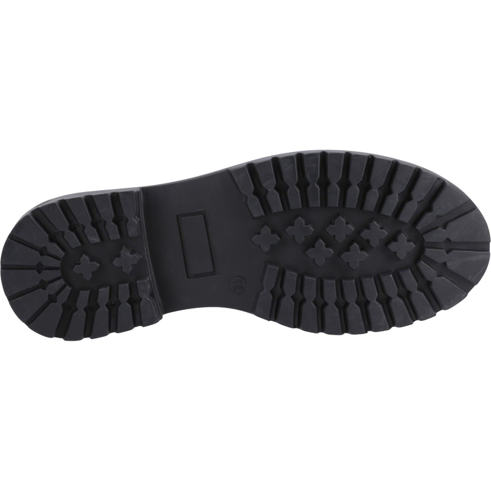 Hush Puppies Athena Patent Chaussures Noires Pour Filles En Cuir
