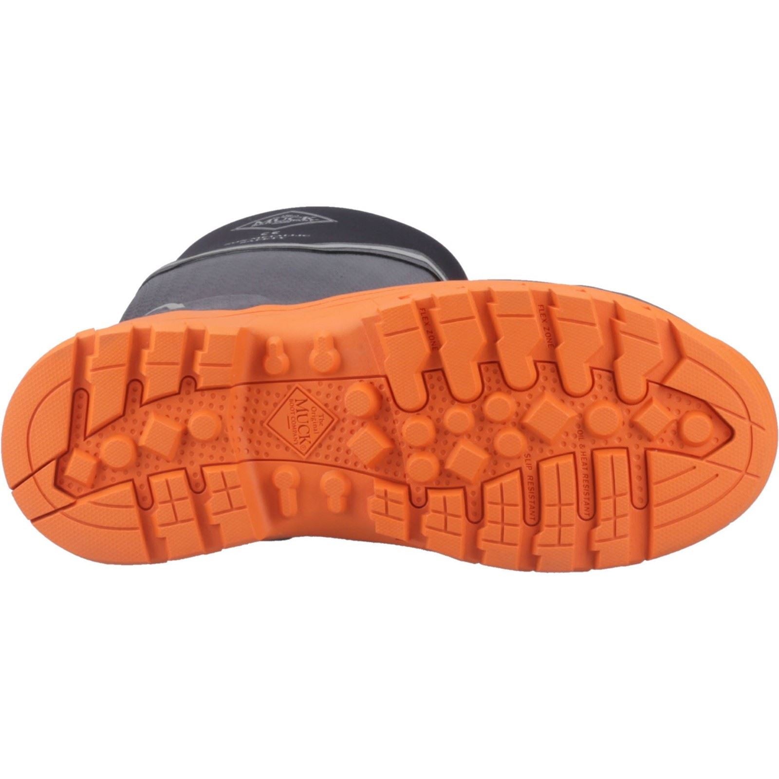 Muck Boots Grit S5 Bottes En Caoutchouc Pour Femme Noir/Orange