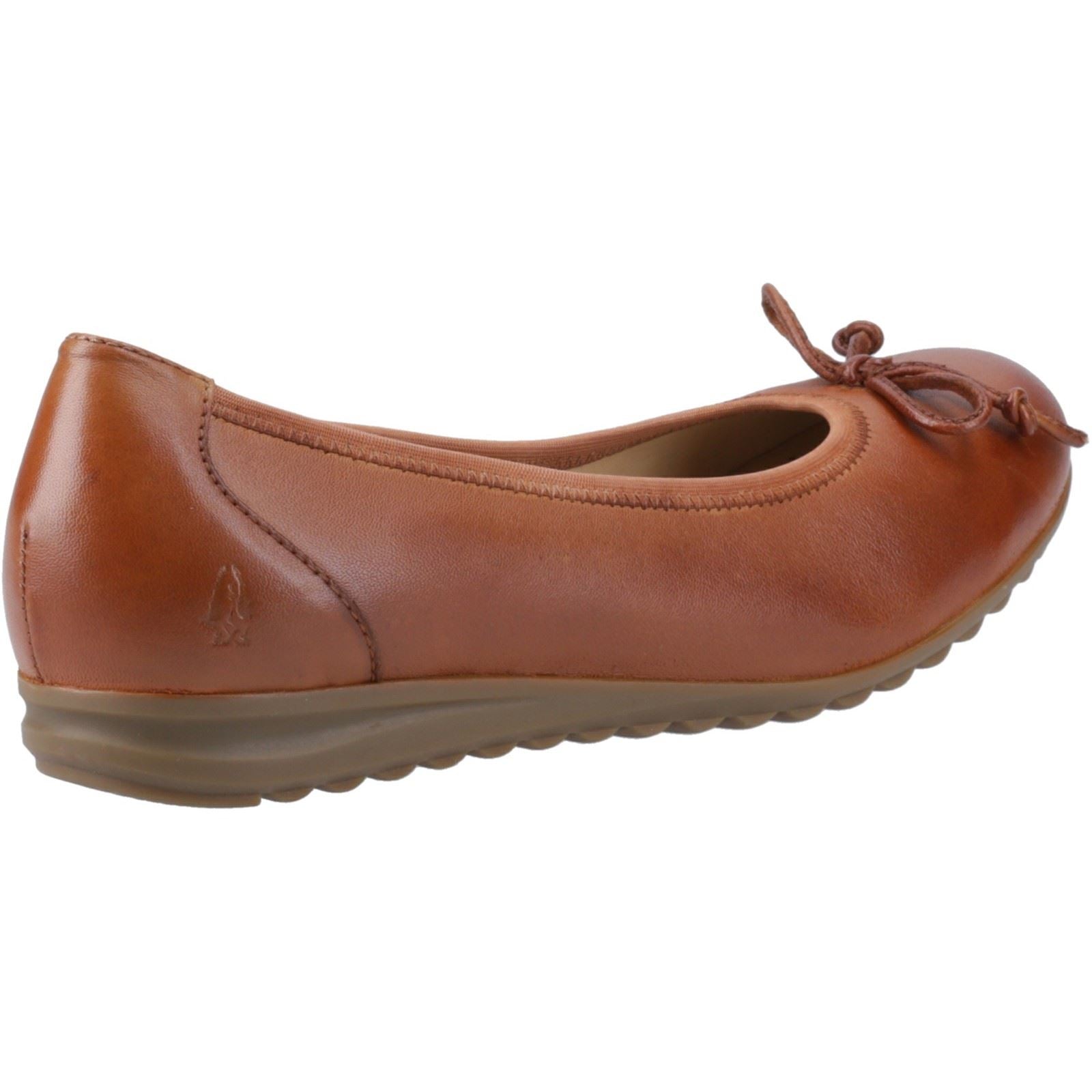 Hush Puppies Lucille Ballons Plats Pour Femmes En Cuir De Couleur Tan