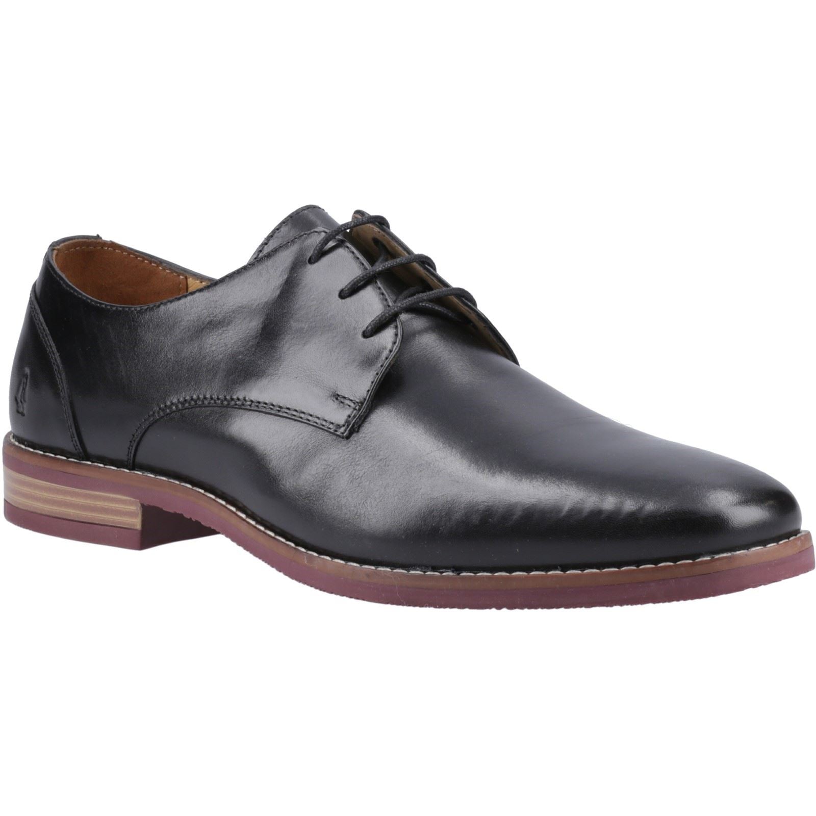 Hush Puppies Mike Chaussures En Cuir Noir À Lacets Pour Hommes