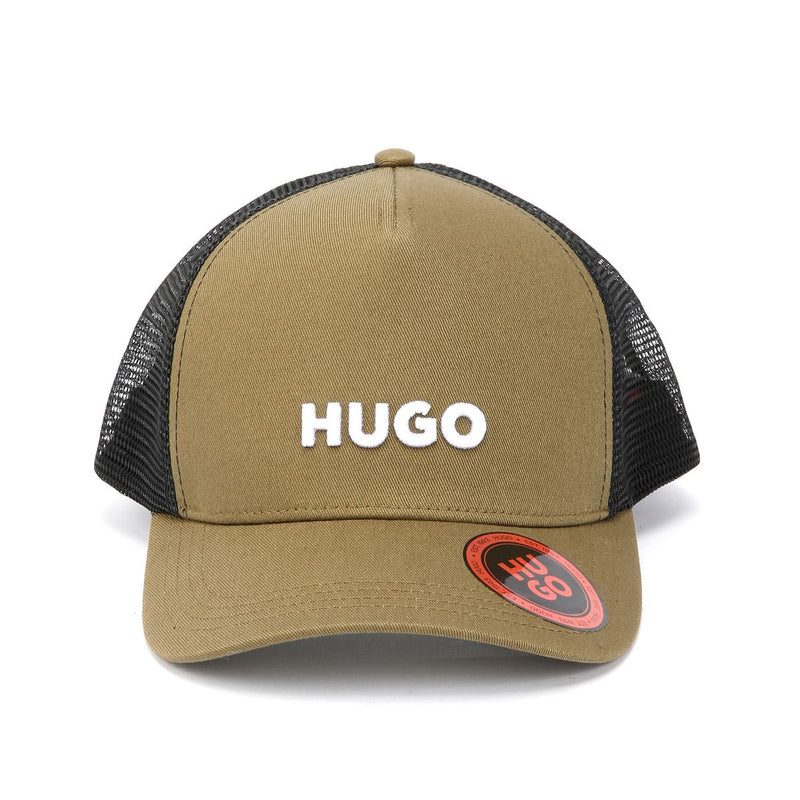Boss Marsel Trucker Casquettes Marron En Coton Pour Hommes