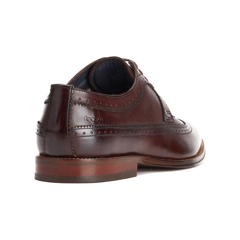 Base London Havisham Chaussures Derby En Cuir Pour Hommes Marron