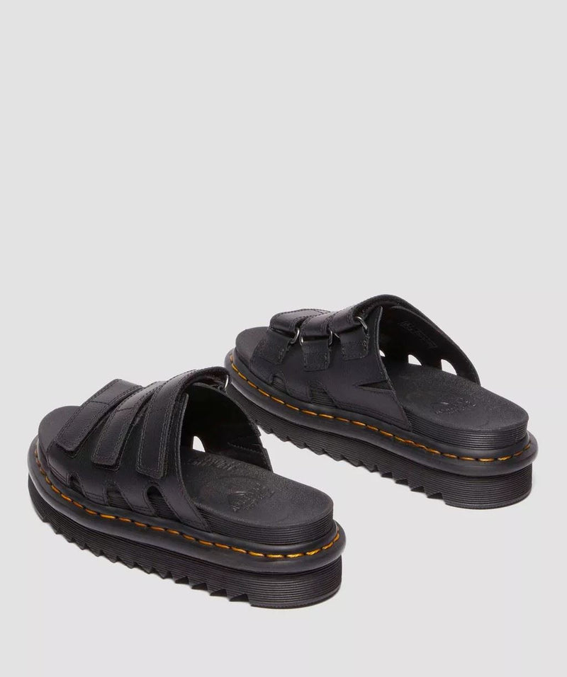Dr. Martens Raine Athena  Slides Pour Femmes En Cuir Noir
