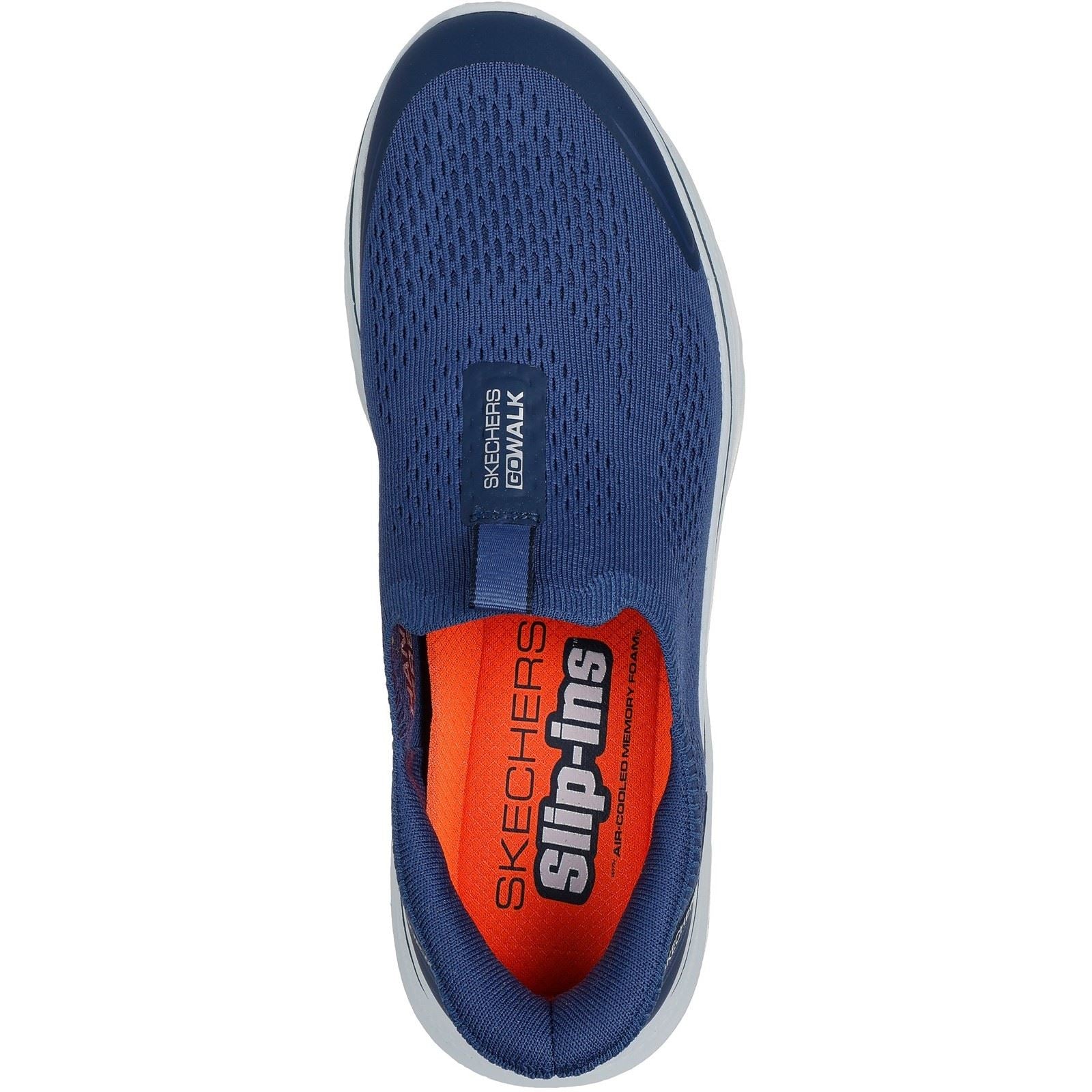 Skechers GO WALK 7 Easy On Evolution Chaussures De Sport Pour Hommes En Toile Bleu Marine