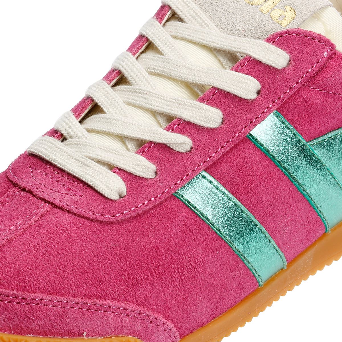 Gola Elan Glitz Chaussures De Sport Roses Pour Femmes En Daim