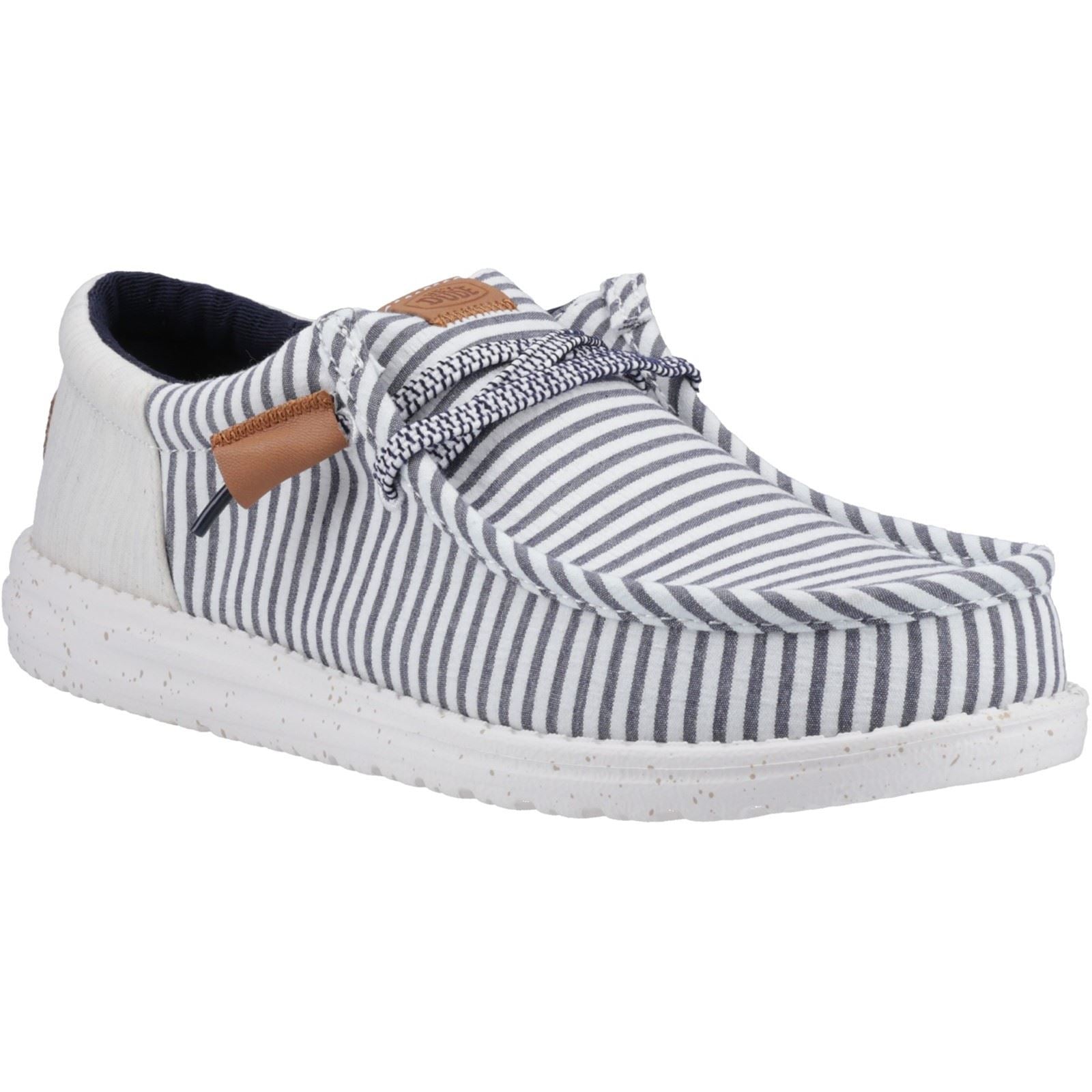 HEYDUDE Wally Funk Nu Prep Chaussures Mocassins En Coton Pour Homme En Bleu Princess/Bois Cendré