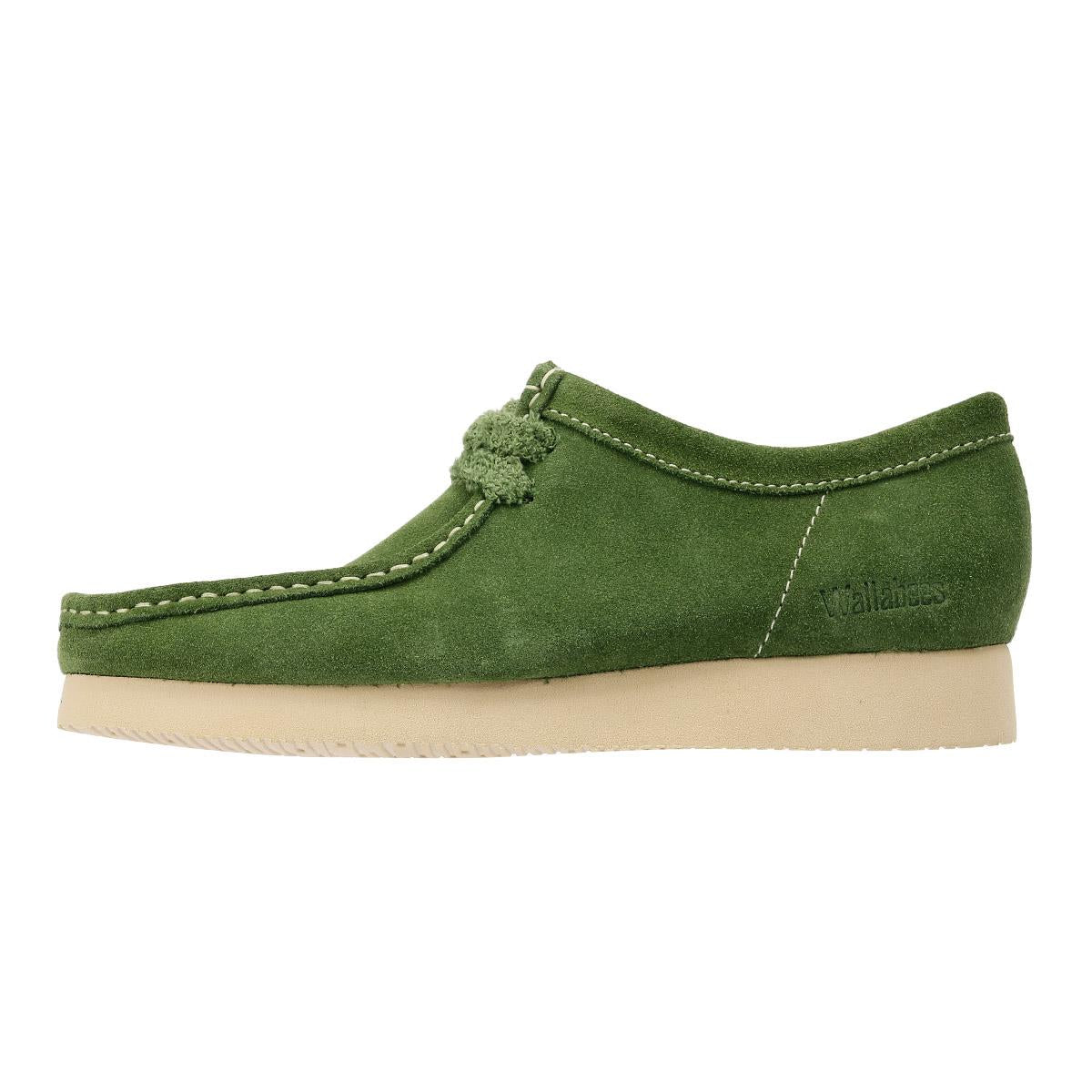 Clarks Originals Wallabee Day Chaussures À Lacets Vertes Pour Hommes En Daim