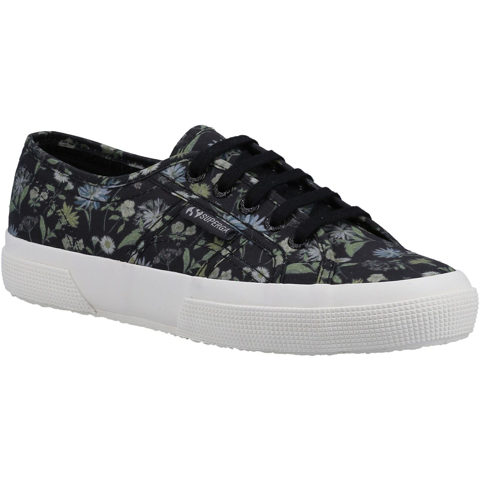 Superga 2750 Floral Print Baskets Pour Femmes En Coton Gris Foncé/À Motif Floral