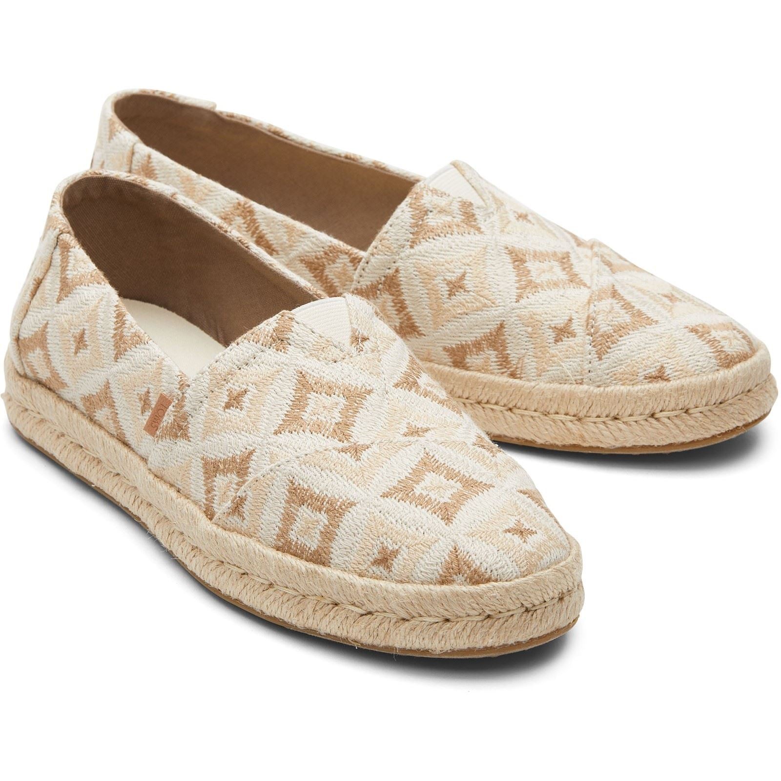TOMS Alpargata Rope 2.0 Espadrilles Naturelles Geo Pour Femmes
