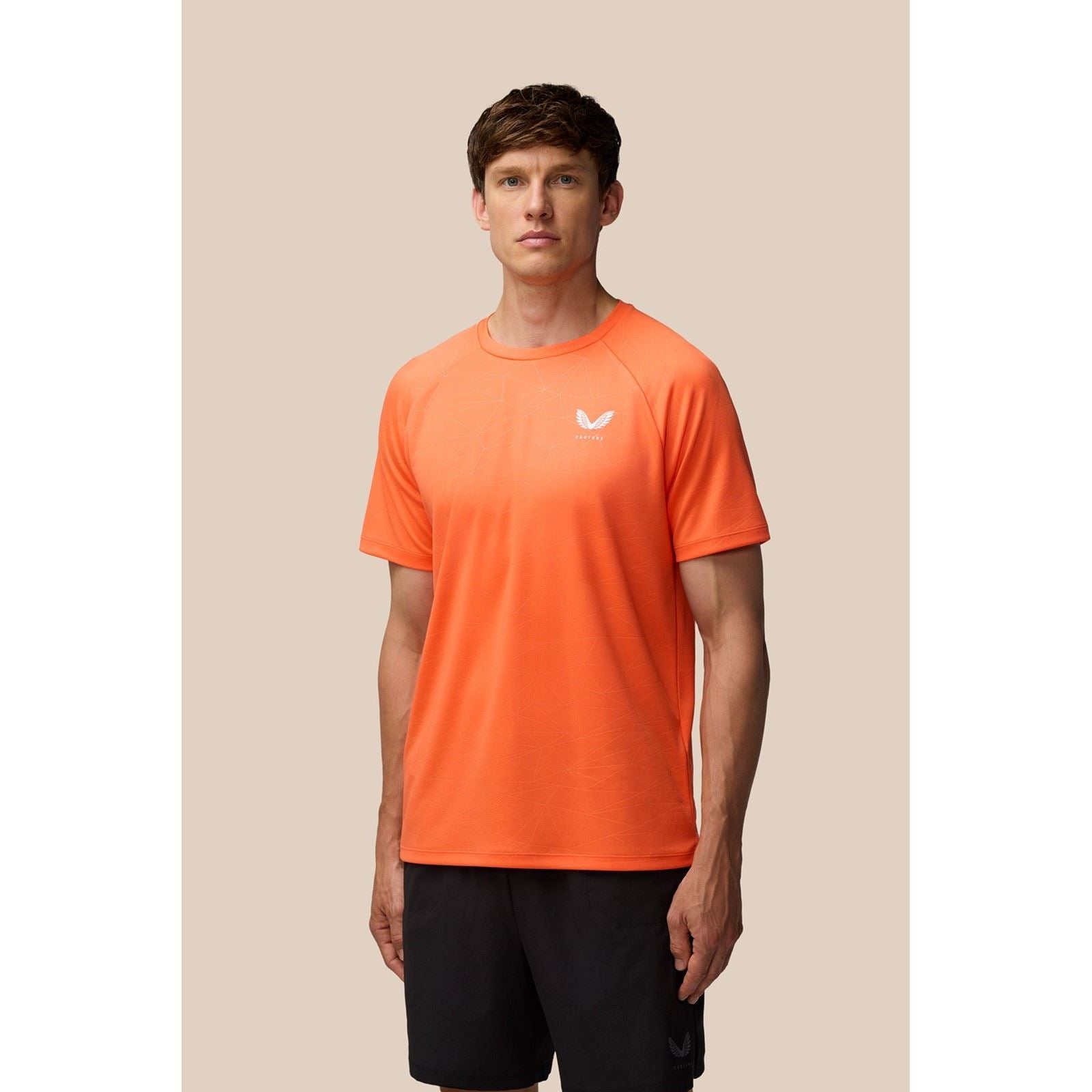 Castore Adapt Training T-Shirt T-Shirts De Sport Pour Hommes En Polyester Orange