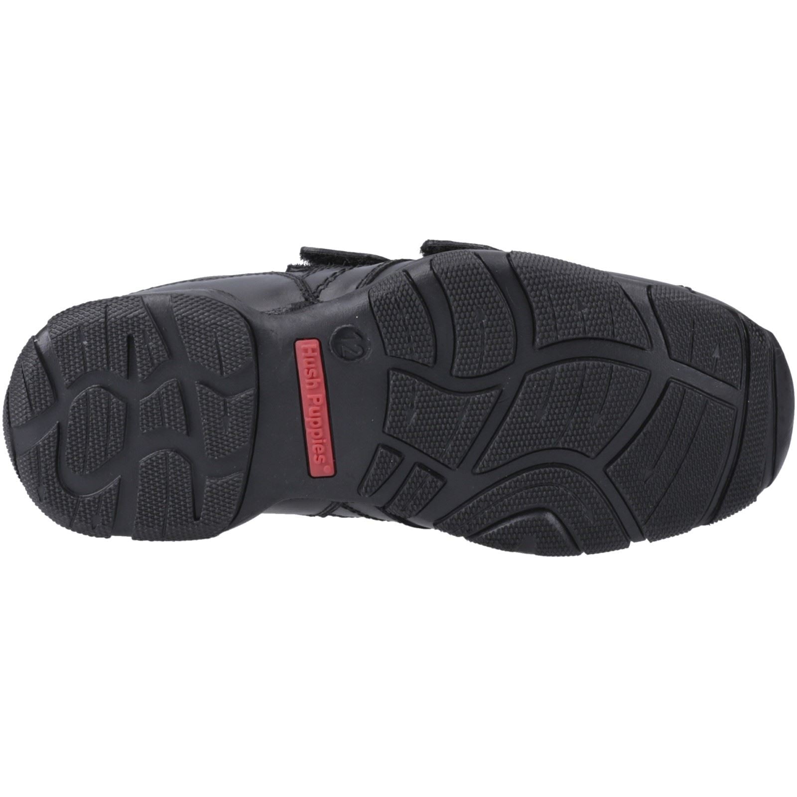 Hush Puppies Vance Chaussures Noires Pour Garçons En Cuir