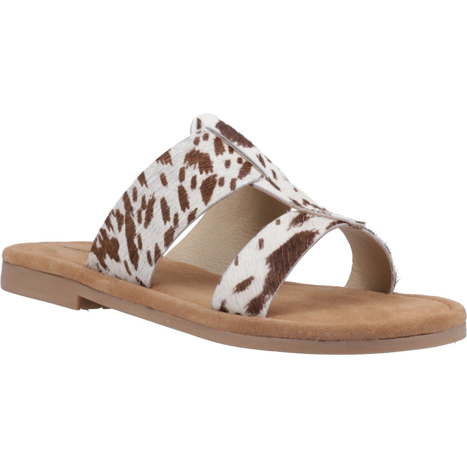 Hush Puppies Helen Slide Sandales De Vache Pour Femmes En Cuir