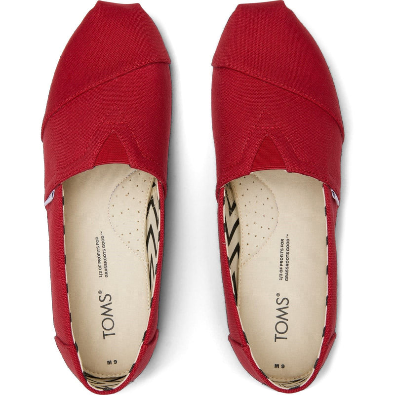 TOMS Alpargata Espadrilles Pour Hommes En Coton 100% Rouge