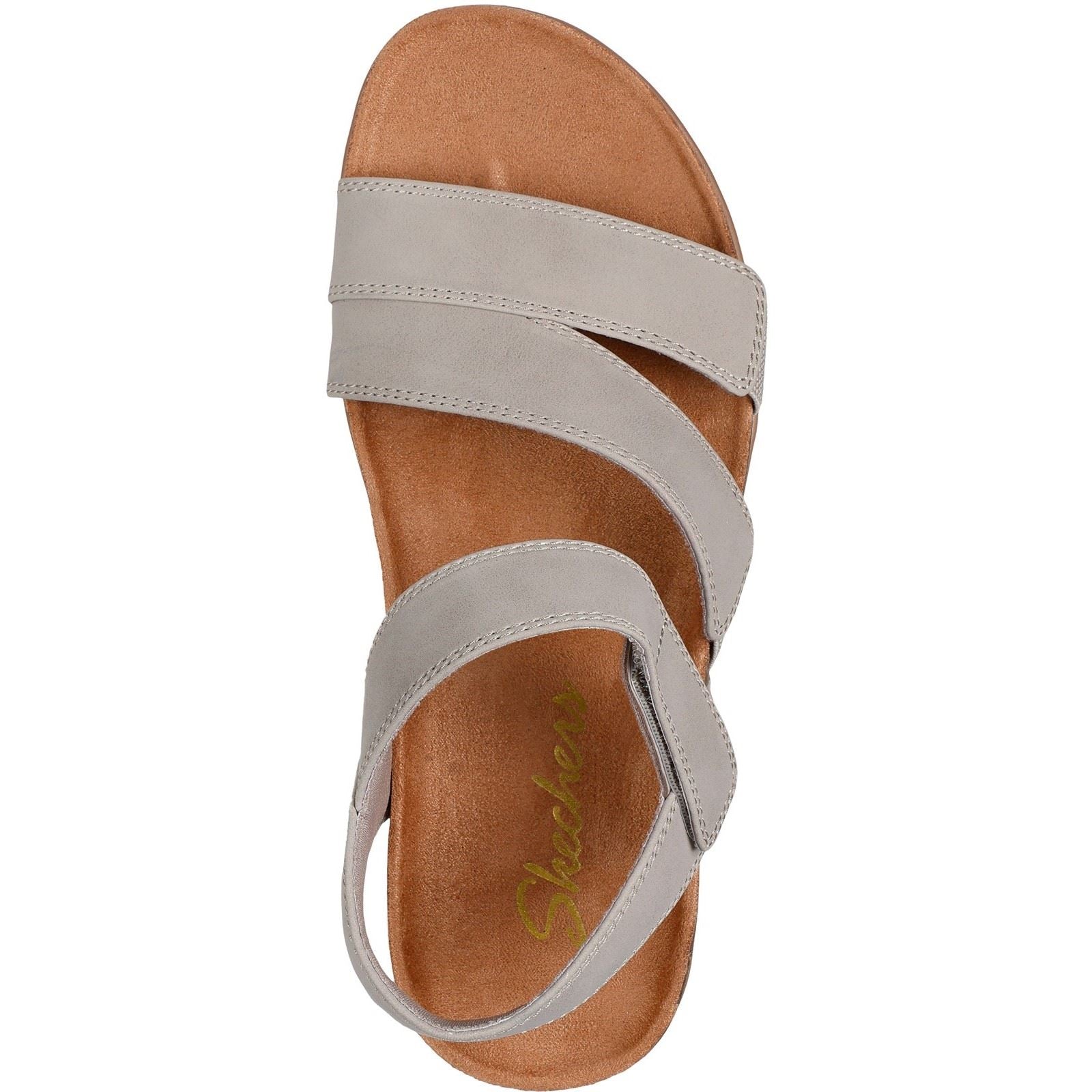 Skechers Lifted Comfort Sandales Taupe En Polyuréthane Pour Femmes
