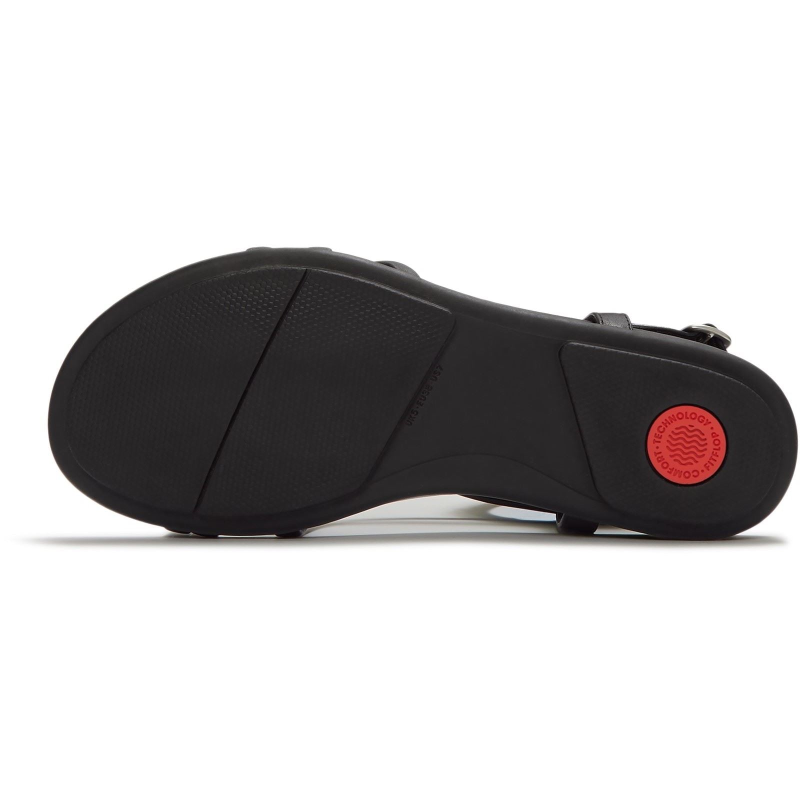 Fitflop Gracie Crystal Sandales En Cuir Tout Noir Pour Femmes