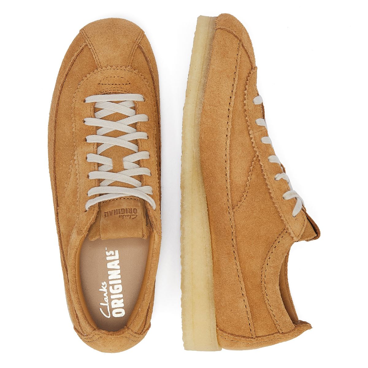 Clarks Originals Wallabee Tor Suede Chaussures À Lacets Marron Pour Hommes