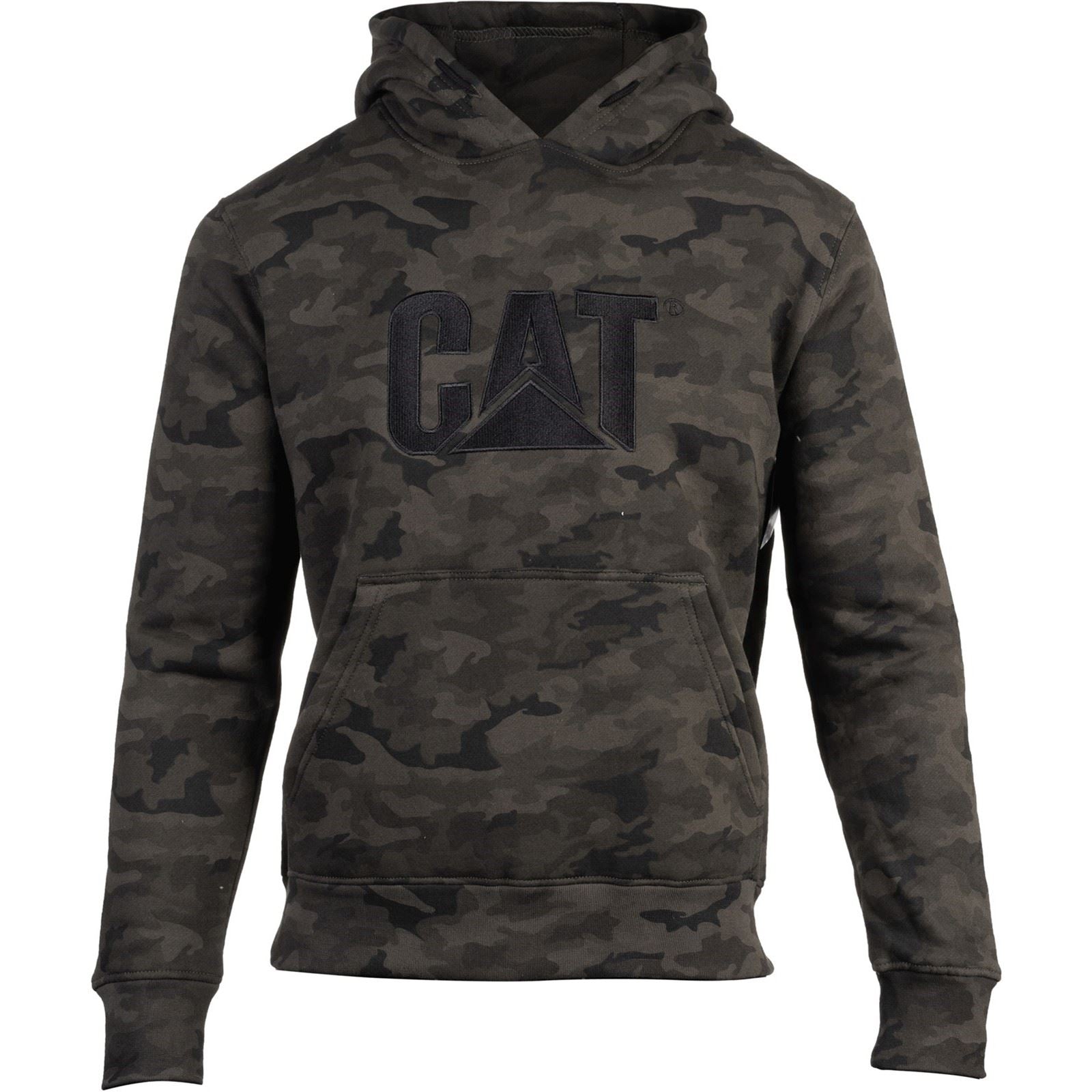 Caterpillar Trademark Sweat À Capuche Vert En Coton Pour Homme