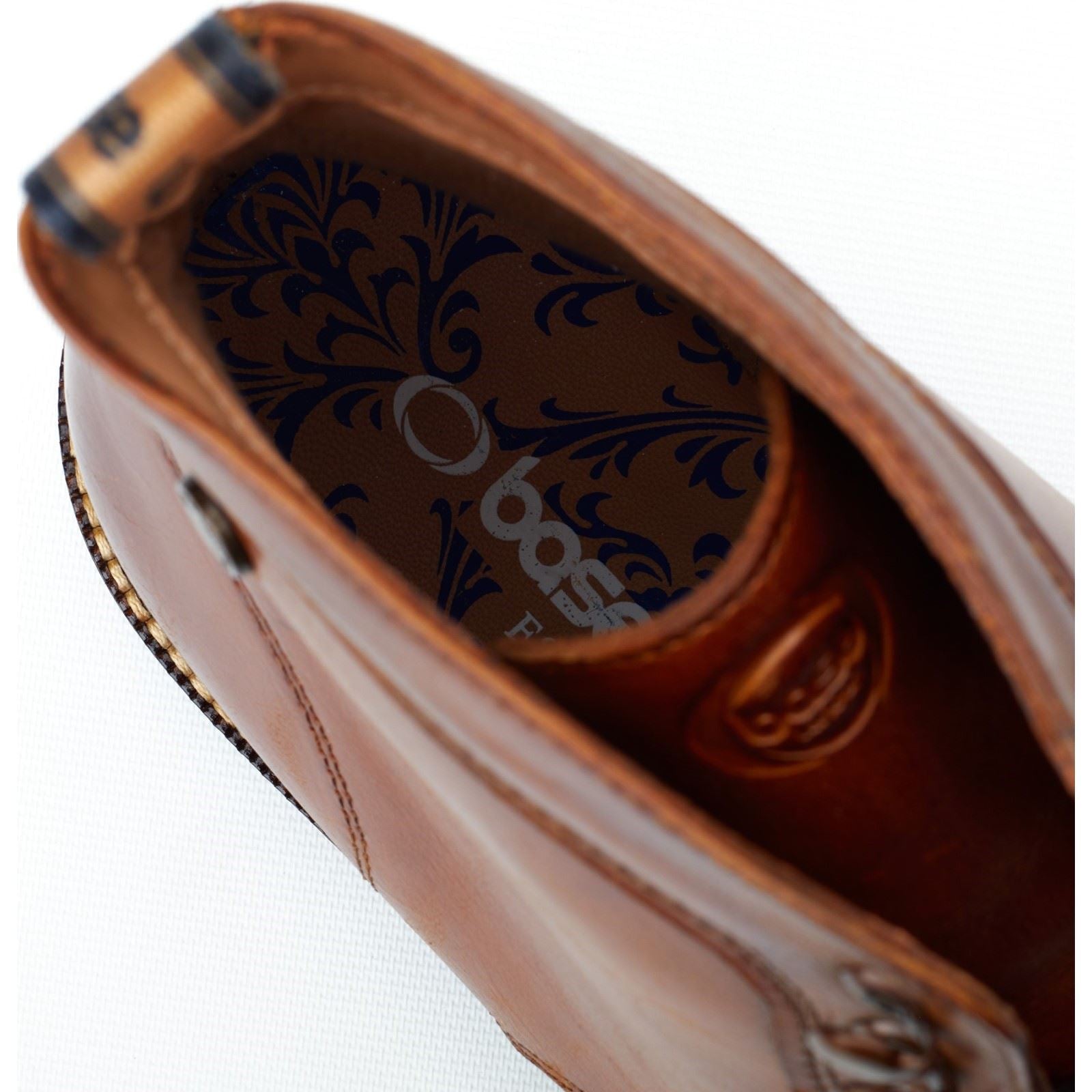 Base London Plymouth Bottes Chelsea En Cuir Pour Hommes En Tan Brûlé