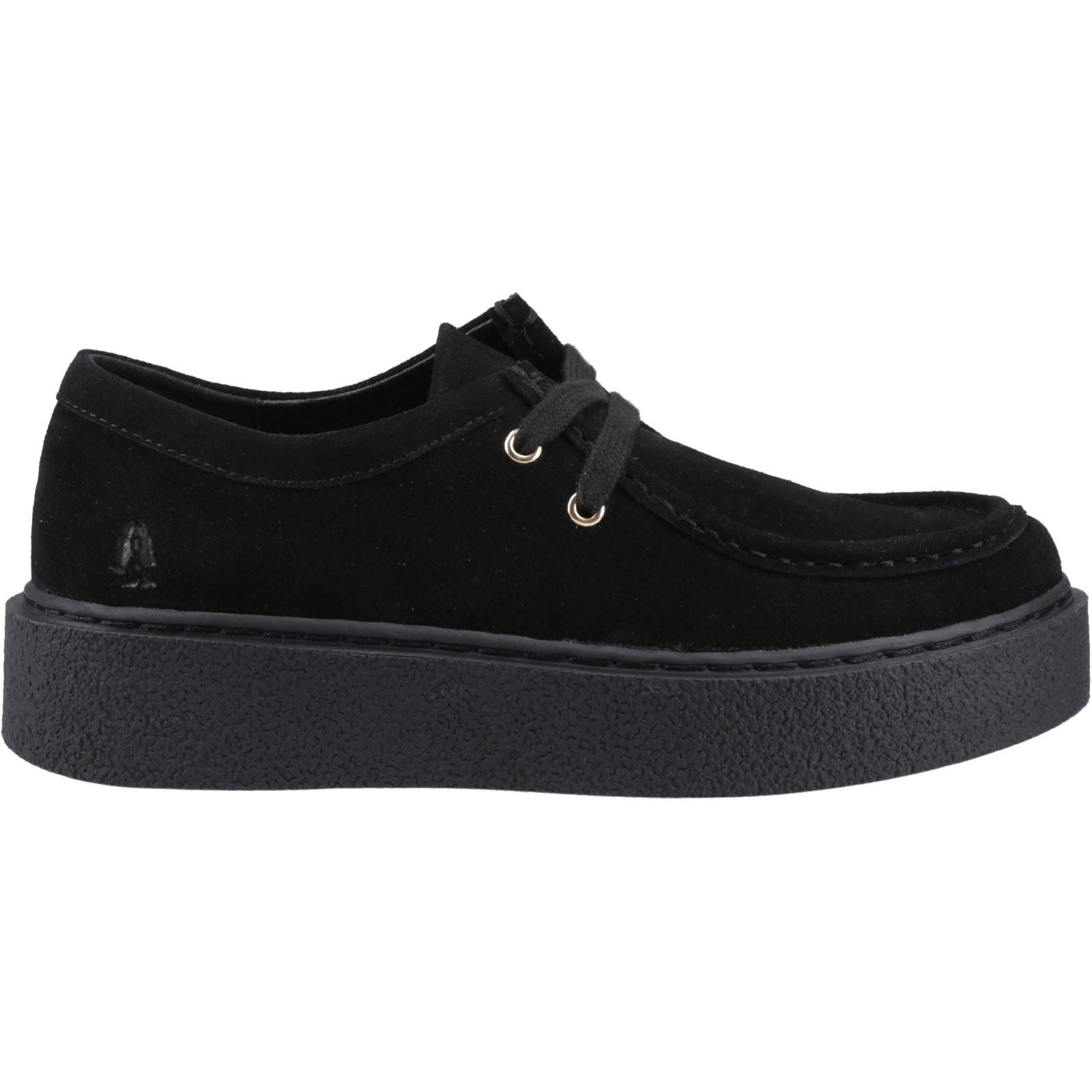 Hush Puppies Bridie Suede Chaussures Mocassins Noires Pour Femmes En Cuir
