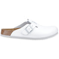 Birkenstock Boston Sabots Blancs En Cuir Pour Hommes