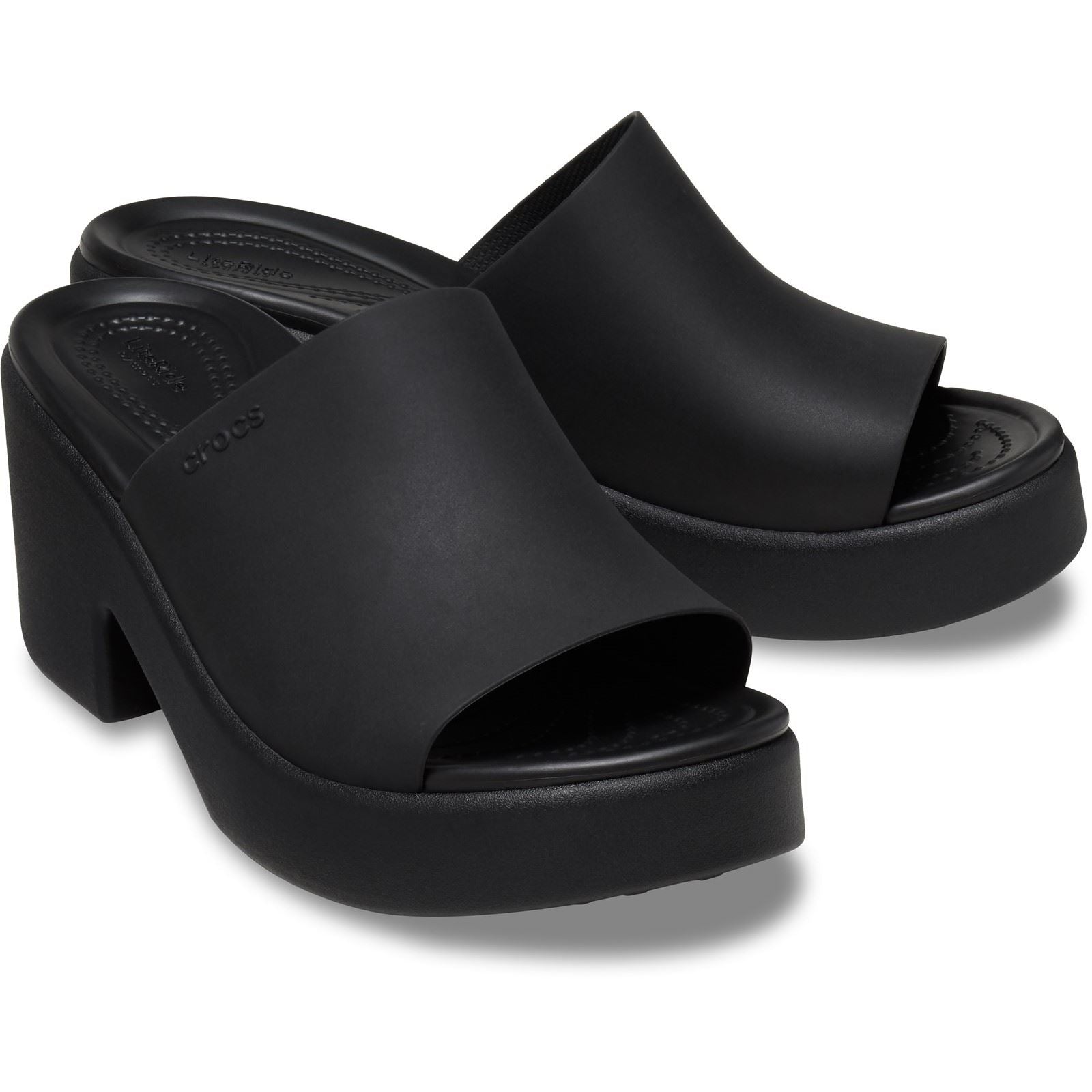 Crocs Brooklyn Heel Sandales Noires Pour Femmes