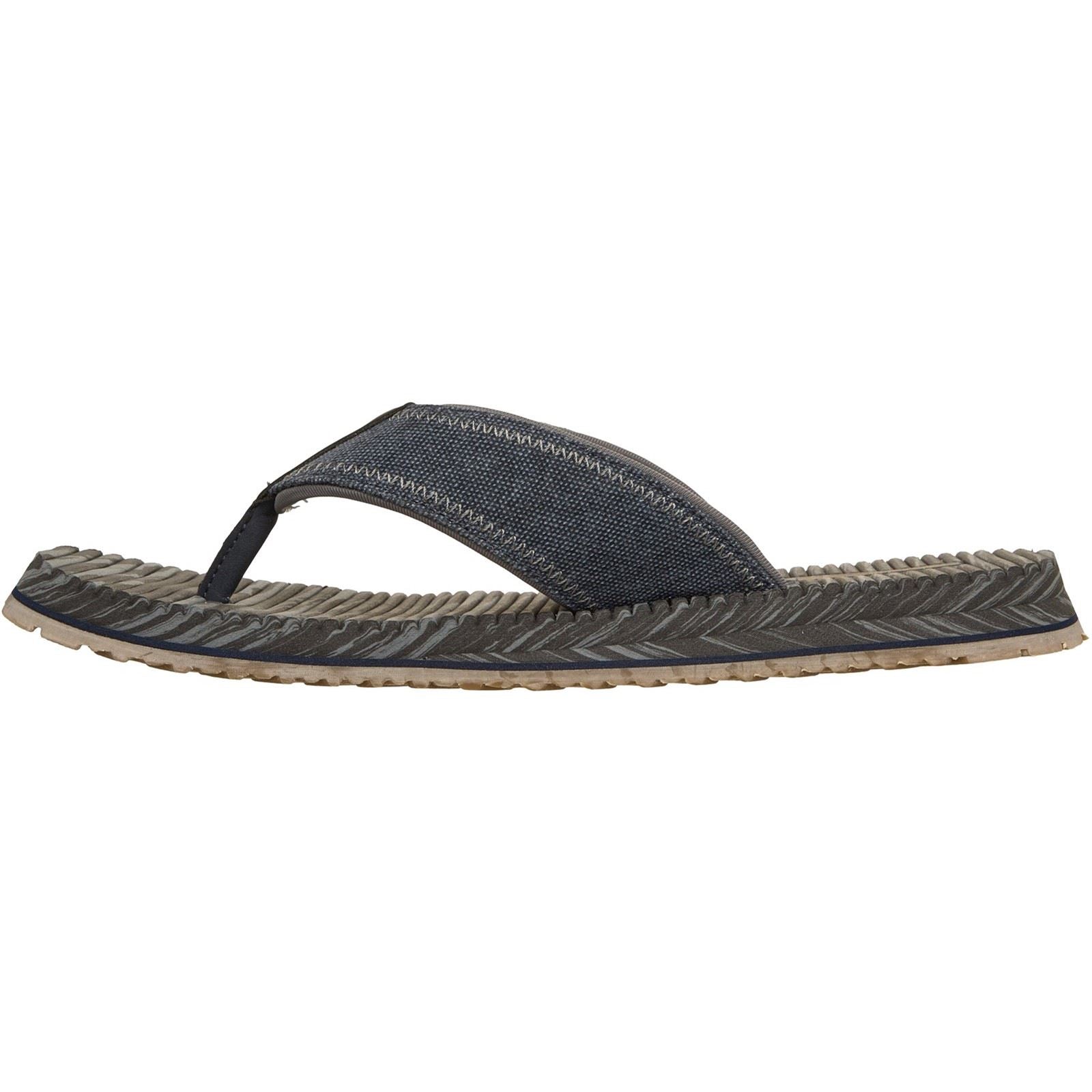 Skechers Quill Tongs En Textile Pour Hommes Bleu Marine