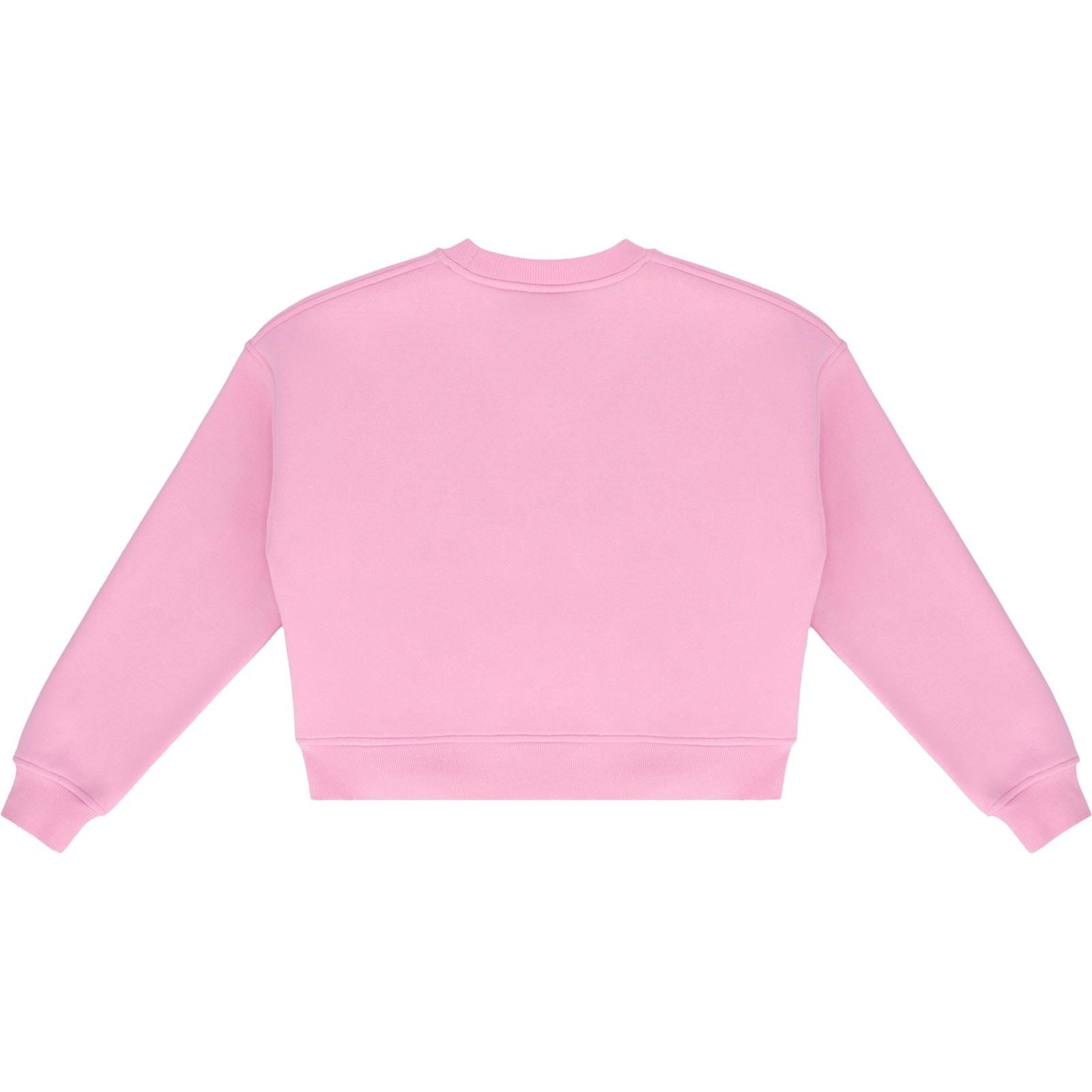 Hunter Tina Logo Cropped Crew Sweatshirt En Coton Pour Femme Rose