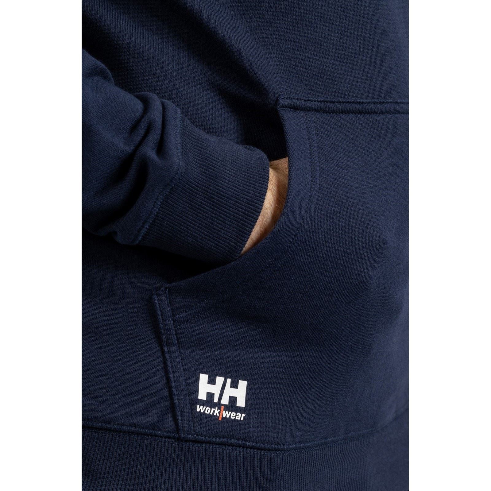 Helly Hansen Workwear Manchester Sweat À Capuche Bleu En Coton Pour Homme