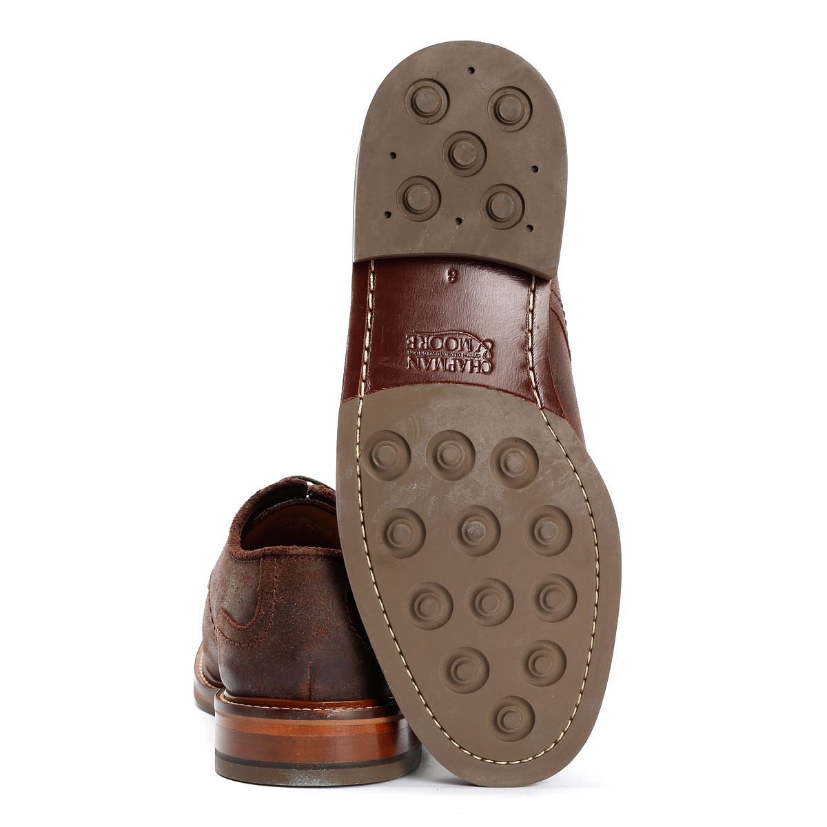 Chapman & Moore Plain Derby Country Chaussures En Cuir Pour Hommes Brunes À Lacets
