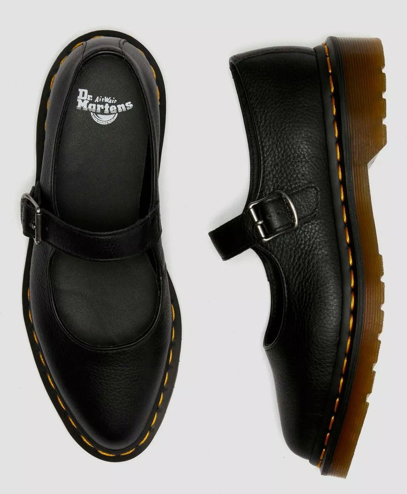 Dr. Martens Elphie Mary Jane Virginia Chaussures Noires Pour Femmes En Cuir