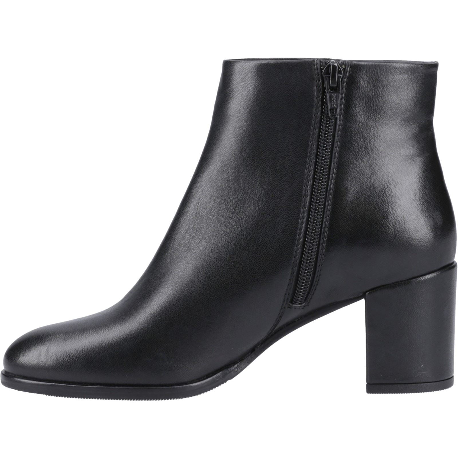 Hush Puppies Claridy Bottes Noires À Talons En Cuir Pour Femme