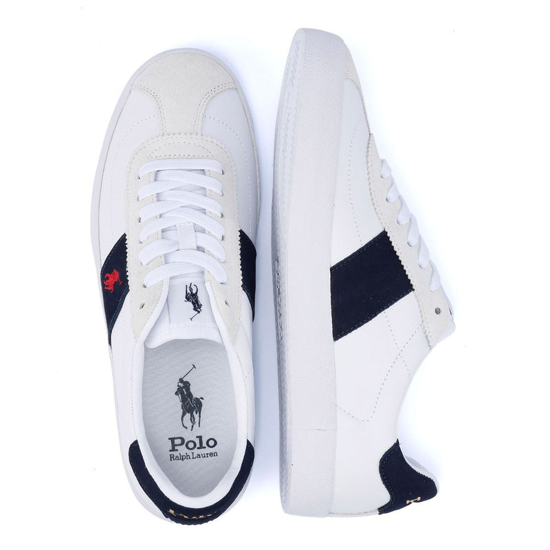 Ralph Lauren Vulc II Baskets Blanches En Cuir Pour Hommes