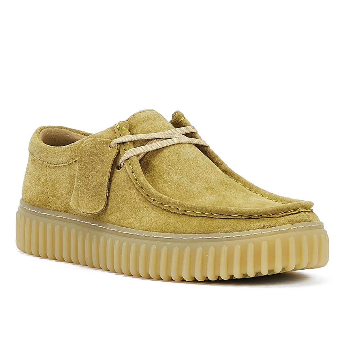 Clarks Main Torhill Lo Chaussures À Lacets En Daim Olive Clair Pour Homme