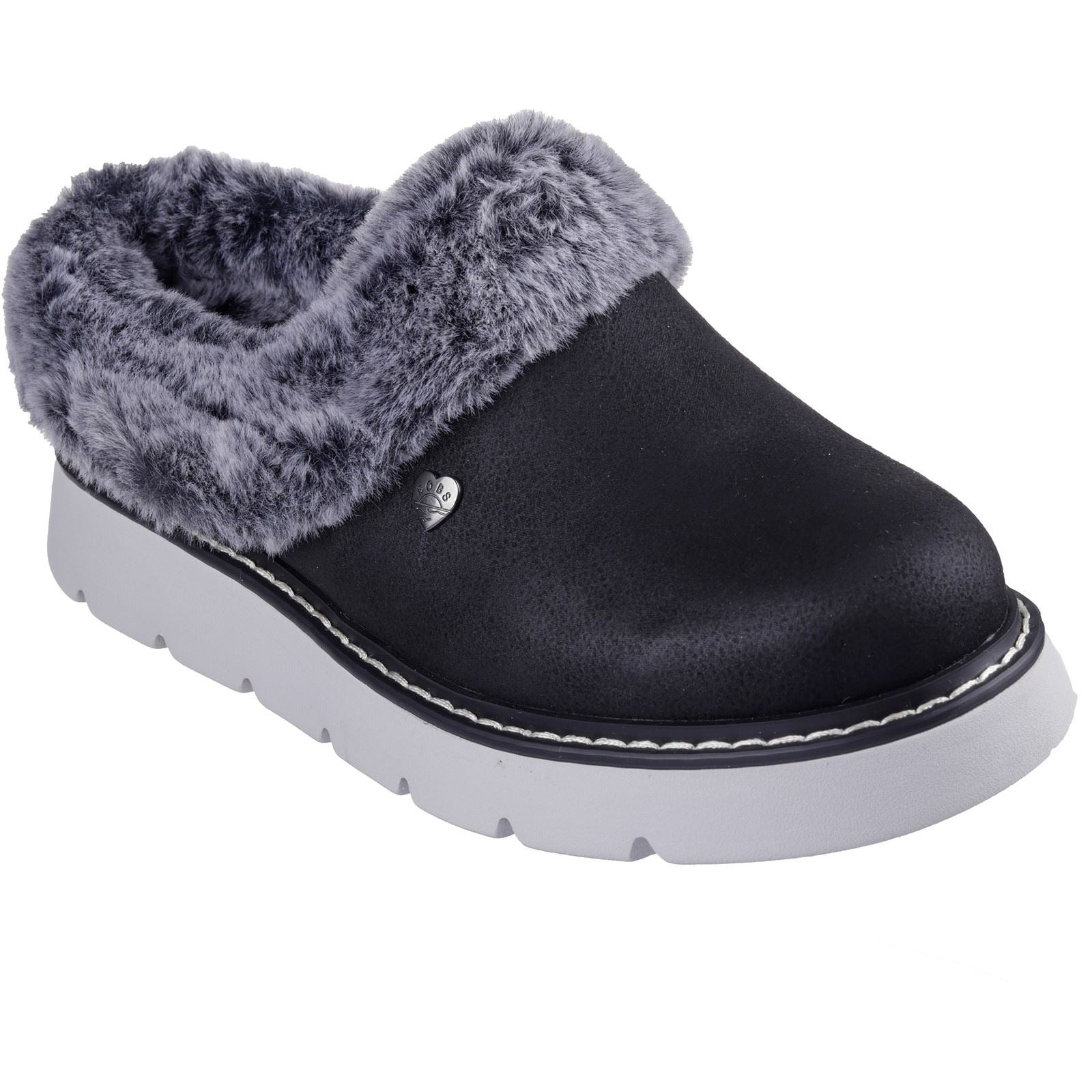 Skechers Keepsakes Lite Cozy Blend Chaussons Noirs En Textile Pour Femme